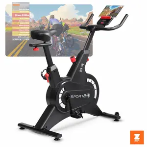 Smart Upright Exercise Spinning Bike for Home with 8kg Flywheel, LCD Screen, Multi-Resistance Levels, Indoor Bicycle Cardio