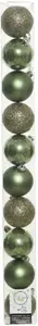 Shatterproof Plain Baubles Tube 10 60mm / Moss Green