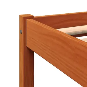 Berkfield Bed Frame without Mattress Wax Brown 200x200 cm Solid Wood Pine