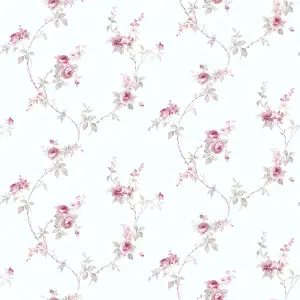 Galerie Rose Garden Pink Roses on Vines Smooth Wallpaper