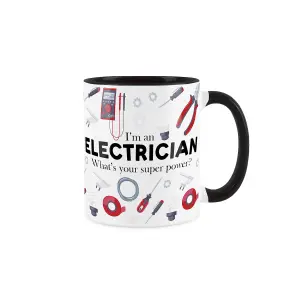 Electrician Mug Fun Trades Gift - White & Black Coffee/Tea Present