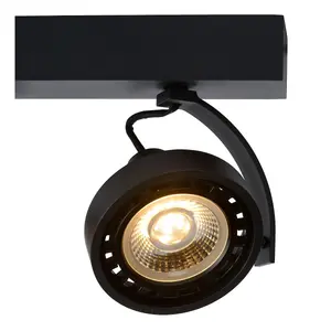 Lucide Dorian Modern Twin Ceiling Spotlight - LED Dim to warm - GU10 - 2x12W 2200K/3000K - Black