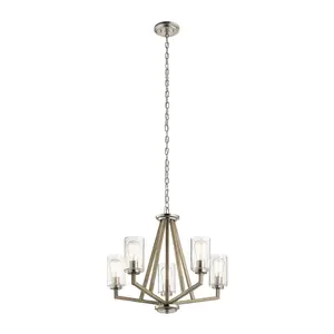 Elstead Kichler Deryn Multi Arm Pendant Ceiling Light Distressed Antique Grey