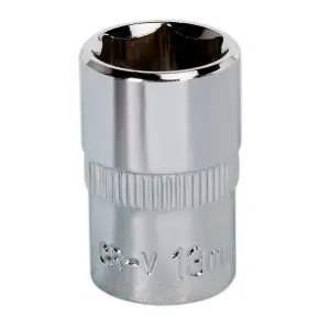 Sealey WallDrive Socket 13mm 3/8" Square Drive Fully Polished Finish Tool SP3813