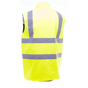 Yoko Mens Workwear Hi-Vis Reversible Fleece Vest / Jacket