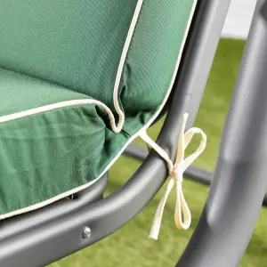 Alfresia Roma Swing Seat with Green Luxury Cushions