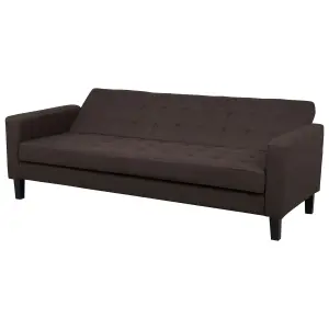 Beliani Retro Sofa Bed VEHKOO Dark Brown