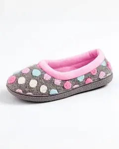 Cotton Traders Women's Spot Classic Slippers In Pink - Size 8