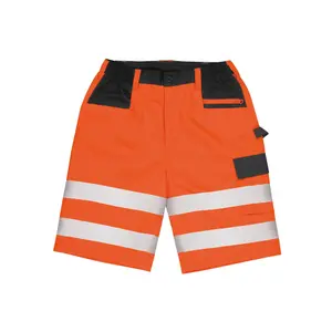 SAFE-GUARD by Result Mens Hi-Vis Cargo Shorts Fluorescent Orange (M)