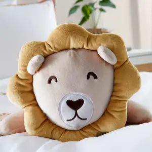 Catherine Lansfield Cuddle Friends Lion 90x15cm Large 3D Cushion Yellow