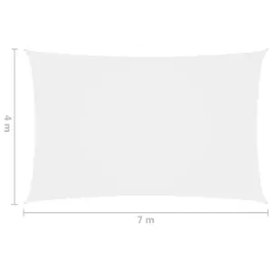 Berkfield Sunshade Sail Oxford Fabric Rectangular 4x7 m White