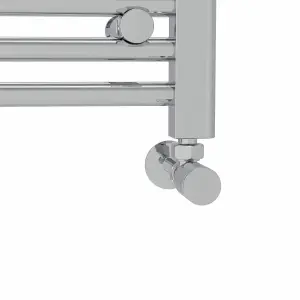 Rinse Modern Bathroom Heated Towel Rail Ladder Radiator 1200x400mm Straight for Bathroom Kitchen Chrome