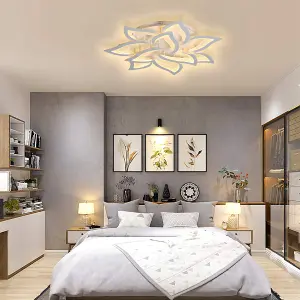 Garwarm 10-Head LED Dimmable Petal Ceiling Light with Remote