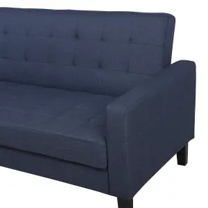 Beliani Traditional Sofa Bed VEHKOO Dark Blue