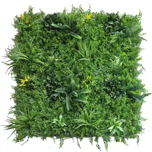 True Products Premium Artificial Green Plant Living Wall Panel 1m x 1m - Dense Fern