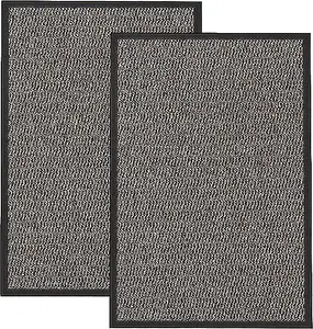 KAV Pack of 2 Door Mat Dirt Trapper for Indoor and Outdoor Non Slip, Floor and Kitchen Doormats Super Absorbent (40 X 60) (Brown)