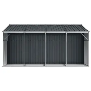 Breban Garden Shed 277 x 365.5 x 179 cm Galvanised Steel Anthracite