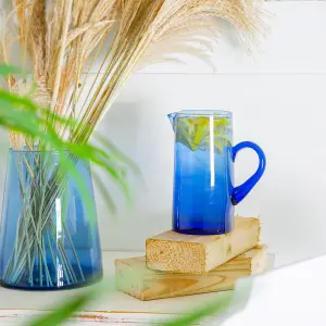 Nicola Spring - Jebel Recycled Glass Jug - 1 Litre - Blue