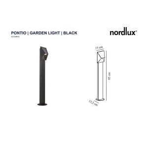 Nordlux Pontio Outdoor Patio Terrace Garden Light In Black (Height) 85cm