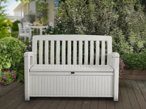 Keter Patio Garden Storage Bench White