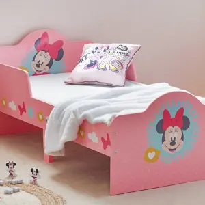 Disney Classic Minnie Mouse Toddler Bed: Sturdy Engineered Wood Construction, Fits 140cm x 70cm Mattress (Mattress not included)