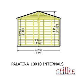 Shire Palatina Summerhouse 10 Ft X 10 Ft