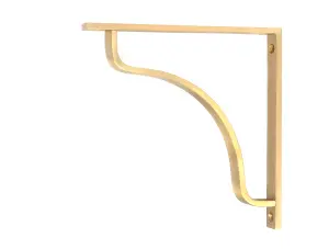 Satin Brass Abingdon Shelf Bracket (200mm x 200mm)