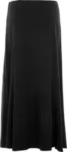 Bonmarche Black Elasticated Panelled Skirt, Size: 14