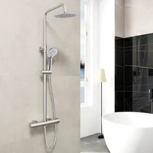 SKY Bathroom 3-spray pattern Chrome Thermostatic Shower kit