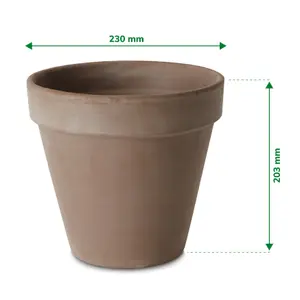 Verve Laleh Brown Terracotta Plant pot (Dia) 23cm, (H)20.3cm, 5L