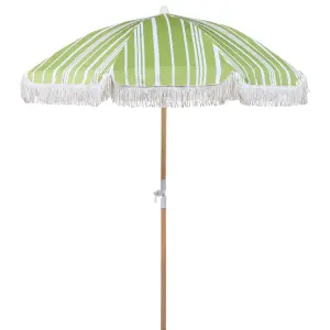 Garden Market Parasol 1.5 m Green and White MONDELLO