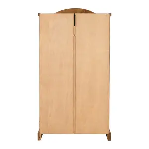 Corona 2 Door Wardrobe in Distressed Waxed Pine