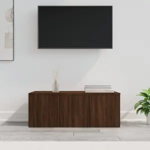 Berkfield TV Cabinet Brown Oak 80x34x30 cm Engineered Wood