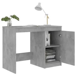 Berkfield Desk Concrete Grey 100x50x76 cm Engineered Wood