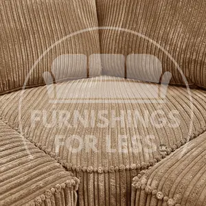 Bishop Coffee U Shaped Soft Fabric Jumbo Cord Detachable 5 Seater Large Sofa