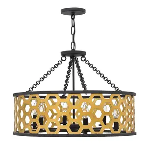 Elstead Felix 6 Light Ceiling Pendant Gold, E14