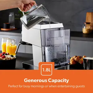 Geepas 1140W Espresso & Cappuccino Coffee Machine & 450W Coffee Grinder Combo Set