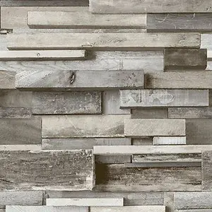 GoodHome Baddiley Grey Wood effect Textured Wallpaper