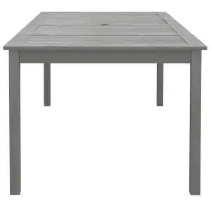 Berkfield Garden Table Grey 200x100x75 cm Solid Wood Acacia