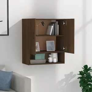 Berkfield Wall Cabinet Brown Oak 60x31x70 cm Engineered Wood