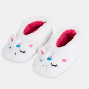 Unicorn Slipper Socks Warm Faux Fur Fluffy Fleece Soft Warm Lounge - One Size