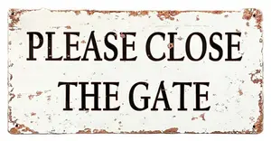 Metal Wall Sign - Please Close The Gate