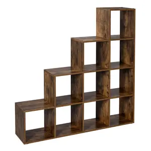 Northville Bookcase Rustic Brown / 129.5" H x 129.5" W x 29" D