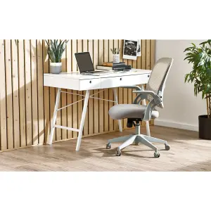 Stylish Grey Mesh Back Office Chair