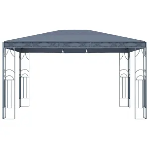 Berkfield Gazebo with LED String Lights 400x300 cm Anthracite