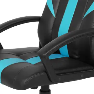 Office Chair Faux Leather Turquoise SUCCESS