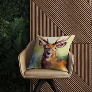 Splendid Stag Watercolour Outdoor Cushion 60cm x 60cm