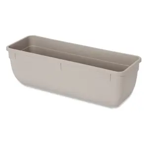 Verve Florus Taupe Plastic Bell Rectangular Trough (H)15cm (W)15cm