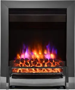 Be Modern 2Kw Ember 16" Electric Inset Fire - Black Nickel | Robert Dyas