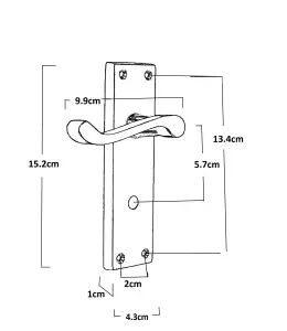 Door Handles Victorian Scroll Lever Bath Lock - Chrome Pack 150 x 40mm